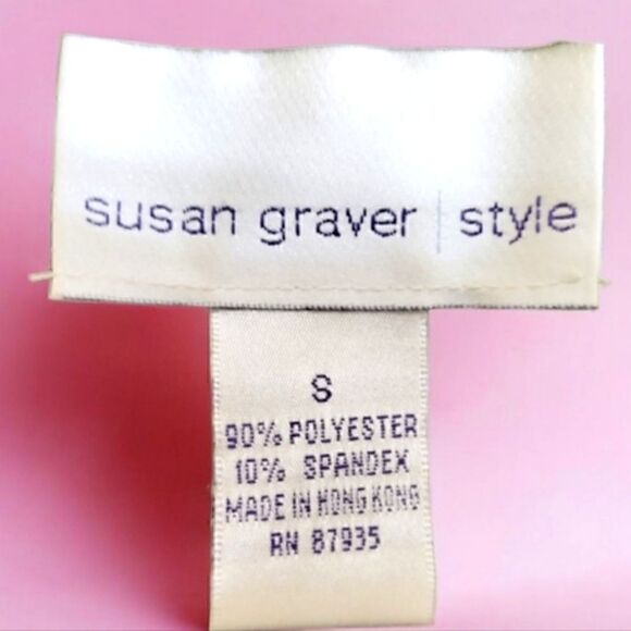 SUSAN GRAVER ESSENTIALS VELVET TOP Women's &  VINTAGE silky/Chiffon/Lace JACKET - Picture 14 of 15